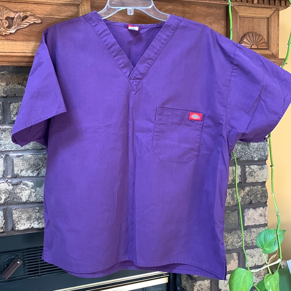 Dickies purple colored scrub top size medium